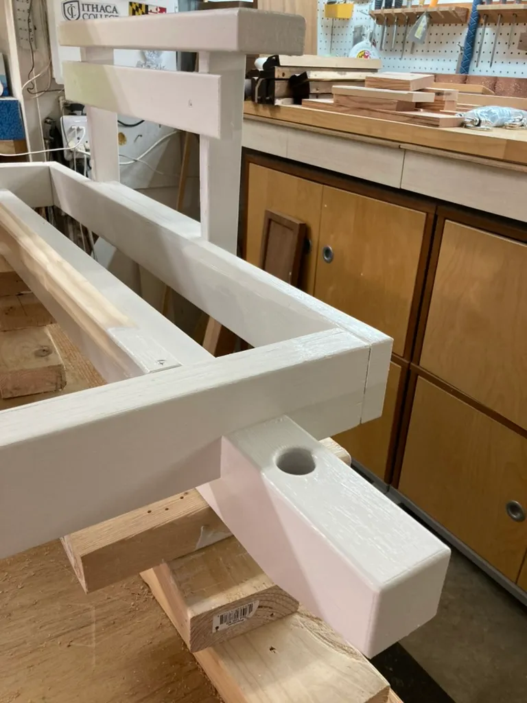 Painting the porch swing frame white