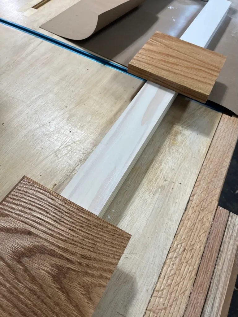 Coffee table frame clamped for glue-up