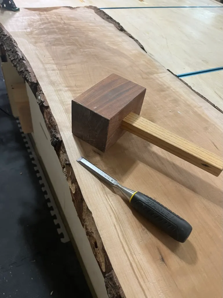River table base leg joinery sketch