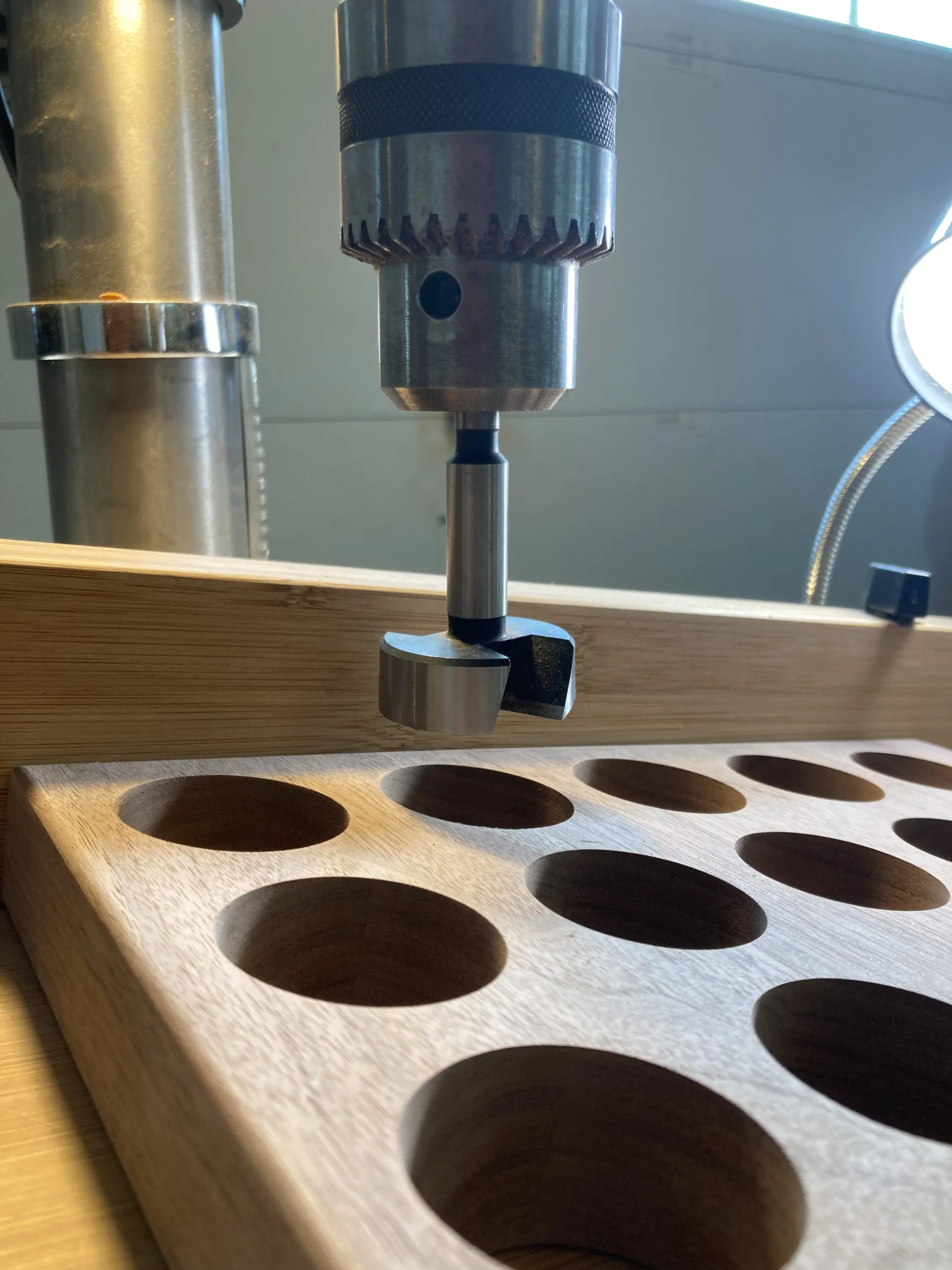 Sanding the spice rack panel