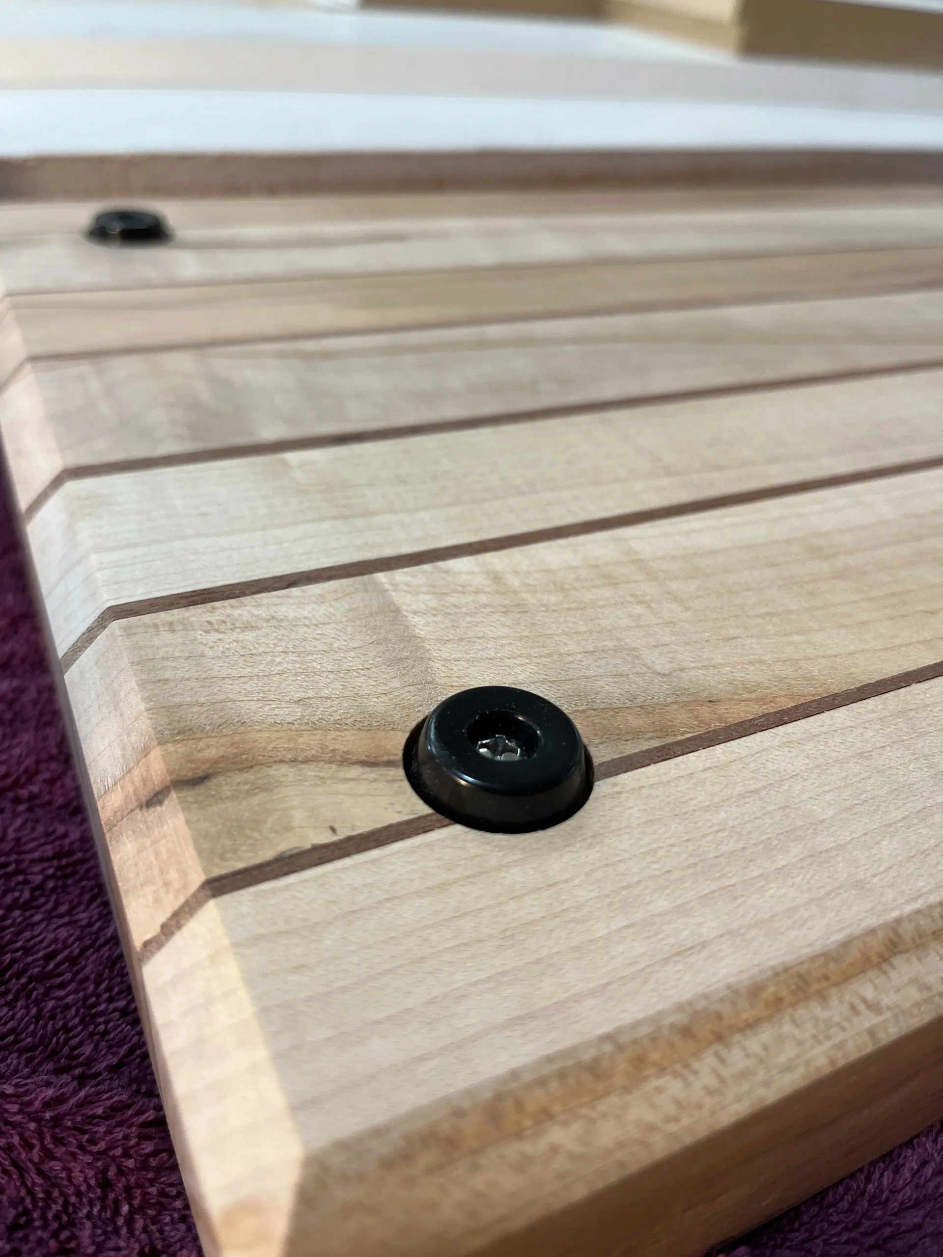 Planing the cutting board's glued-up panel