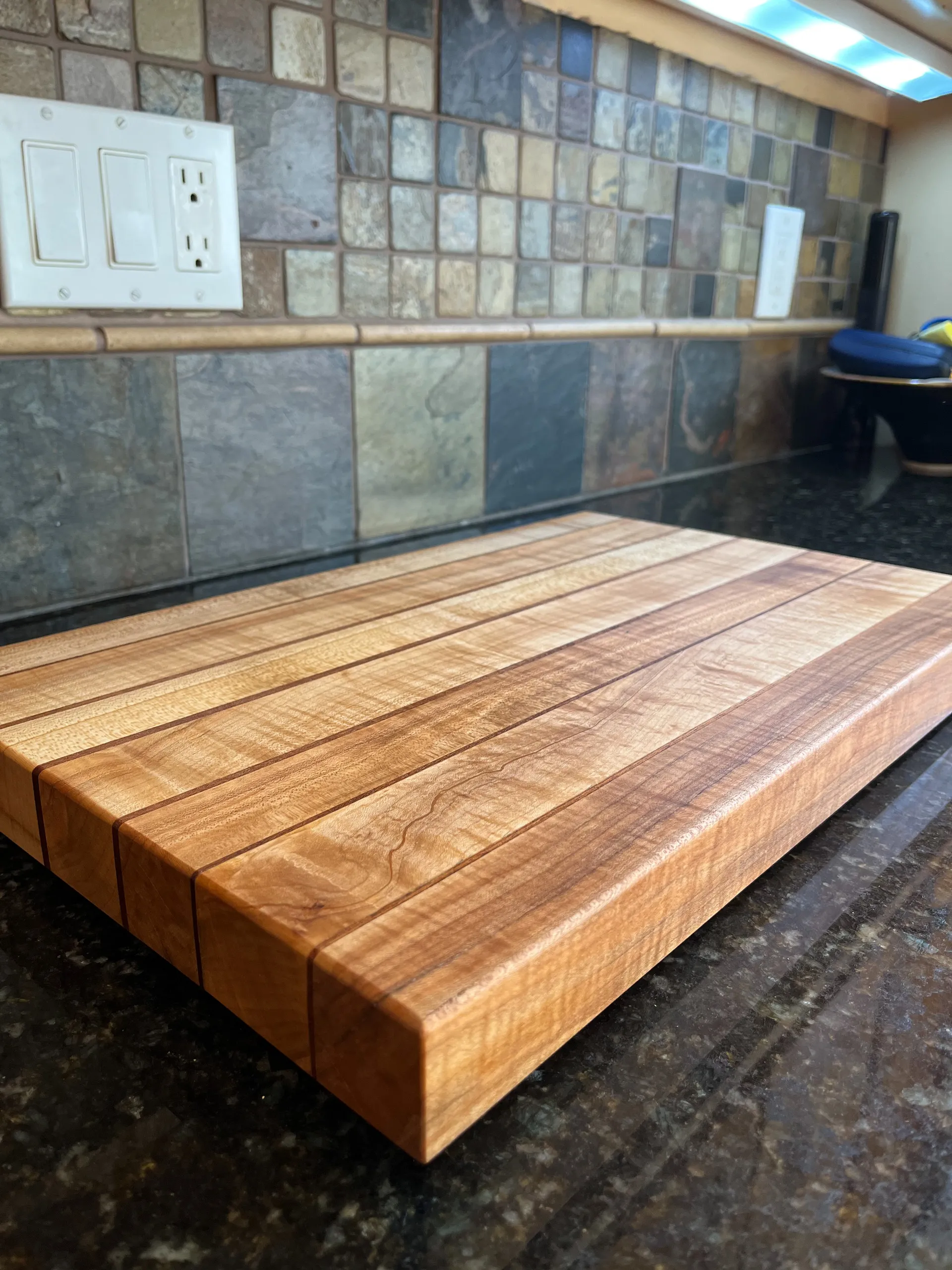 Cutting board grain detail close-up