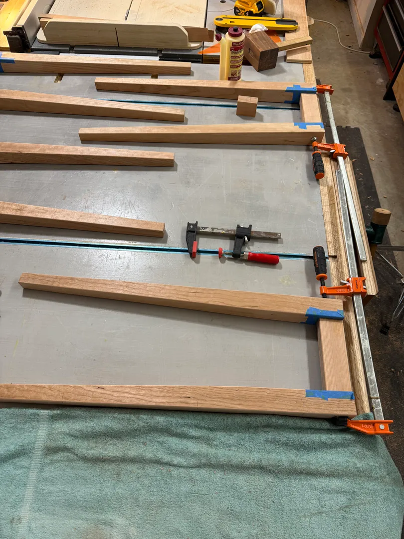 Cherry stool leg being milled